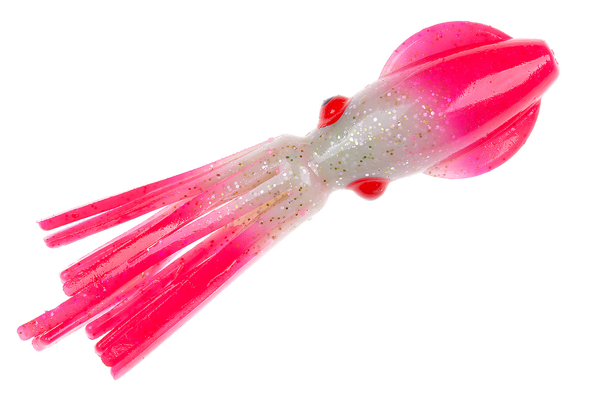 Приманка Higashi Squid 11см #18 Double Pink Glow/ Silver Flakes