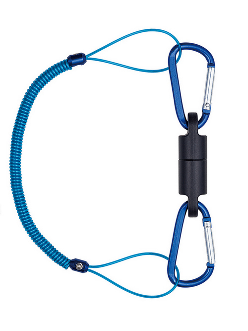 Набор Daiichiseiko Carabiner Holder MG3500 (страховочный тросик+2 магнита с карабином) Blue 332734