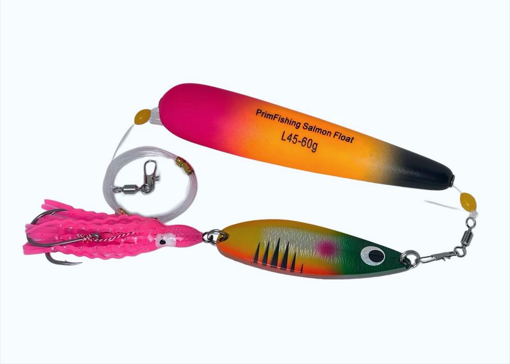 Снасть на кету PF SALMON Hammered Long Float Set 45g #12 PRSH116 (с блесной и октопусом)