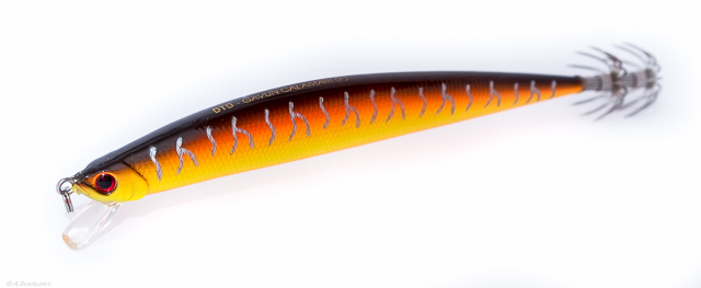 Кальмарный воблер DTD GAVUN CALAMARI 120mm 11gr Orange Yellow (30322-OY)