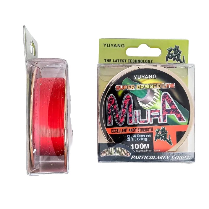 Леска YUYANG Miura Super Braided Line 0.40mm 21.6kg 100m Red