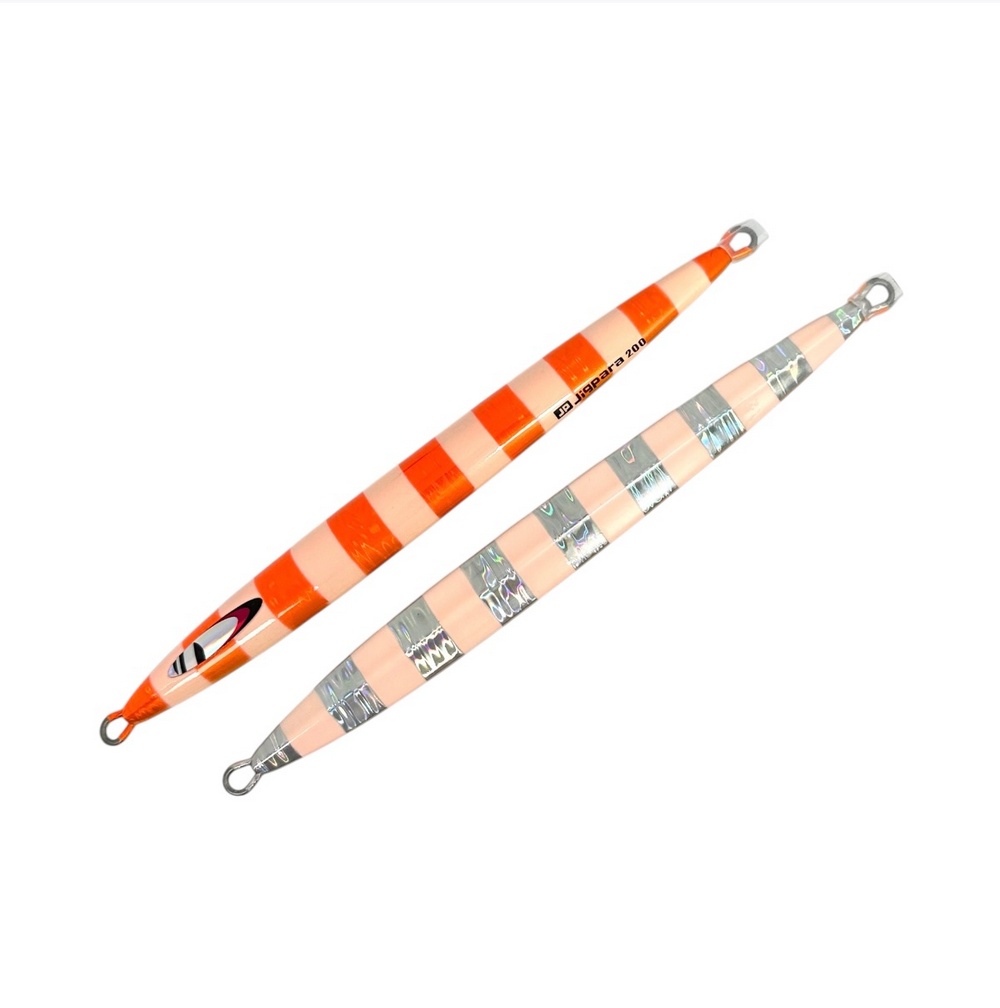 Пилькер MAJOR CRAFT Jigpara Vertical Long Slow 200g 185mm #114 Super Glow Orange Zebra UV 331195