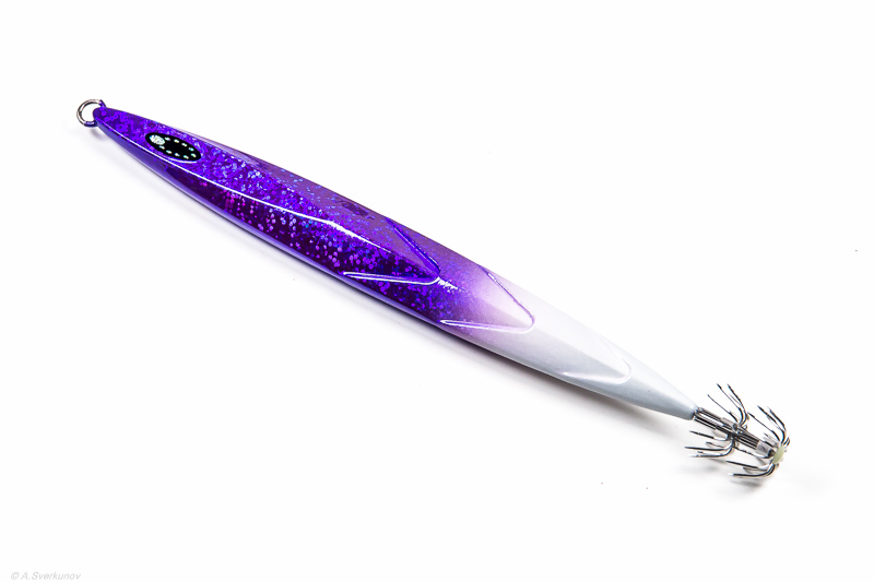 Кальмарница грузовая PF Saber Squid Jig 150g #01 Purplre Glow