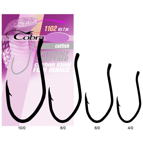 Крючки COBRA Catfish сер.1102NSB #4/0