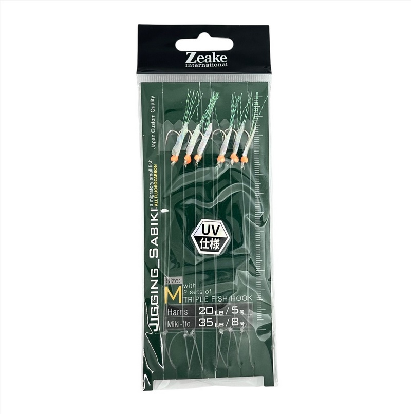 Снасть для морской рыбалки ZEAKE Jigging Sabiki Aurora 3 Hook #M (уп.2шт) 827039 (СКУМБРИЯ)