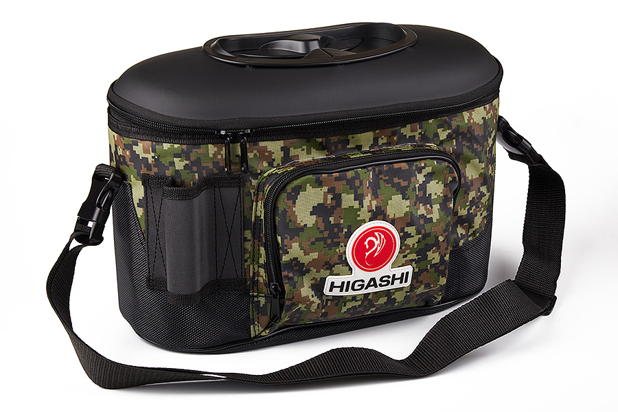 Кан рыболовный HIGASHI Live Bait Box 7,5л (Green Digital Camo)