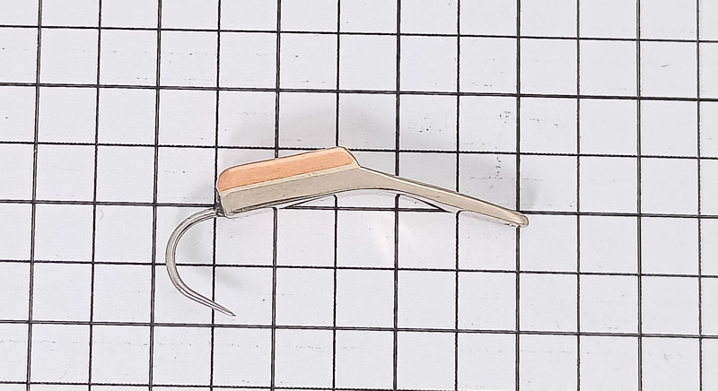 Блесна махалочная Черепаха 25мм 2.0гр (мельхиор-каро) ЛАЗАРЕВ (Хохол) Х-105