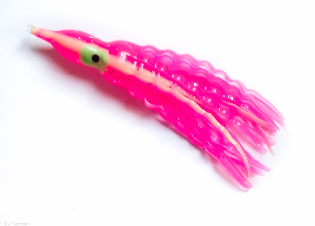 Октопус Shark 8cm #02 Pink Glow Stripe