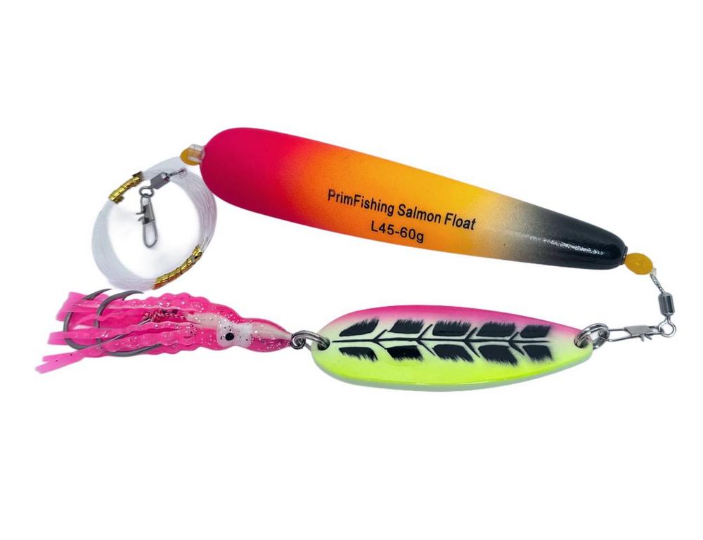 Снасть на кету PF Salmon Buster Long Float Set 45g # 2 GPC (с блесной и октопусом)