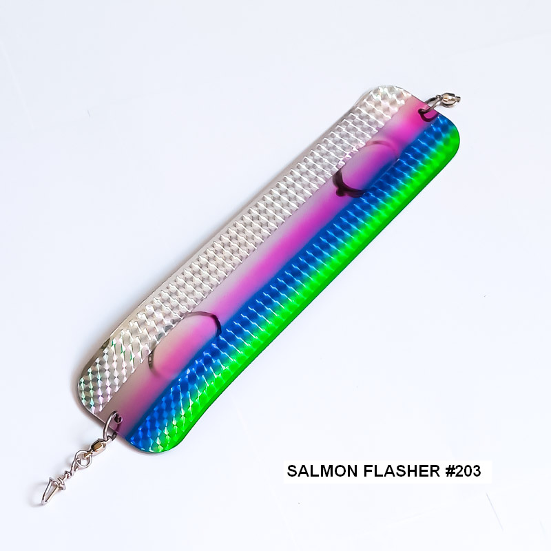 Флешер Salmon Flasher #203 Blue/Green/Pink UV