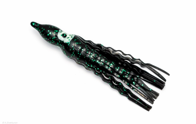 Октопус Shark 8cm #11 Black\Green Flake