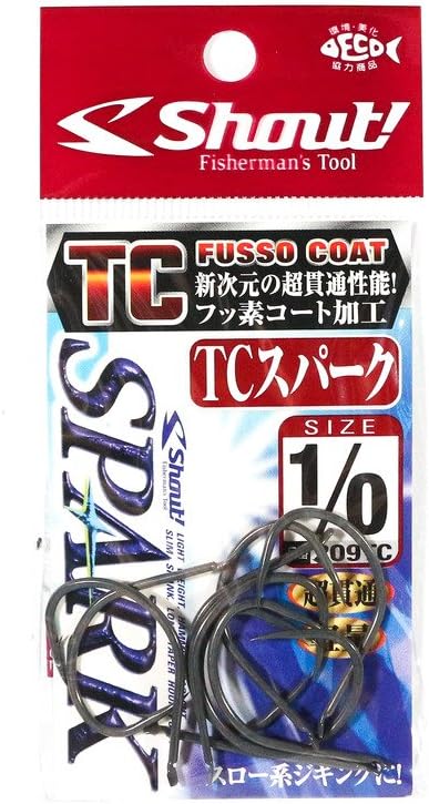 Крючок SHOUT TC Spark 209TC #1/0 Fusso Black (уп.9шт) 