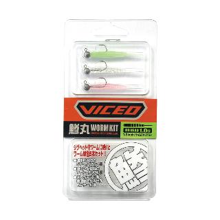 Набор силиконовых приманок с джиг-головками VICEO Ajimaru Warm Kit 1.5g KC-Lame VCAJWK15UL