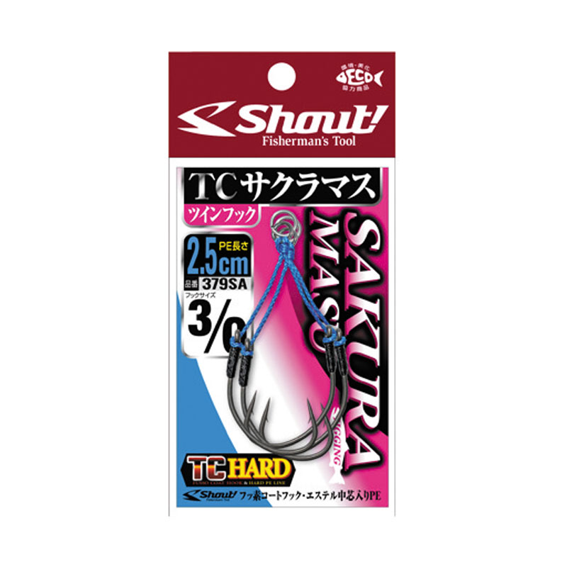Крючок SHOUT TC Sakura Trout Twin 379SA #3/0 2.5cm (уп.2шт) 503609