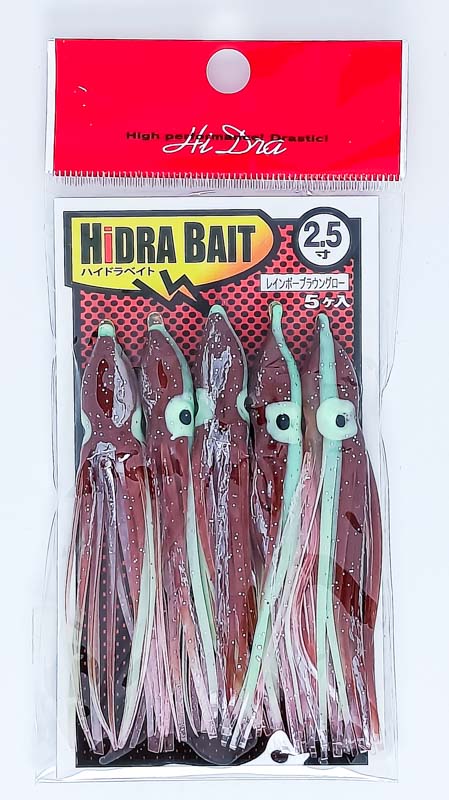 Октопус MARUSHIN HIDRA BAIT 2.5 75mm RAINBOW BROWN GLOW (1шт) 2578 