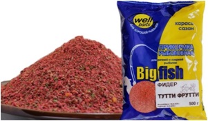 Прикормка WELL Baits Биг Фиш Фидер Тутти Фрутти 500гр