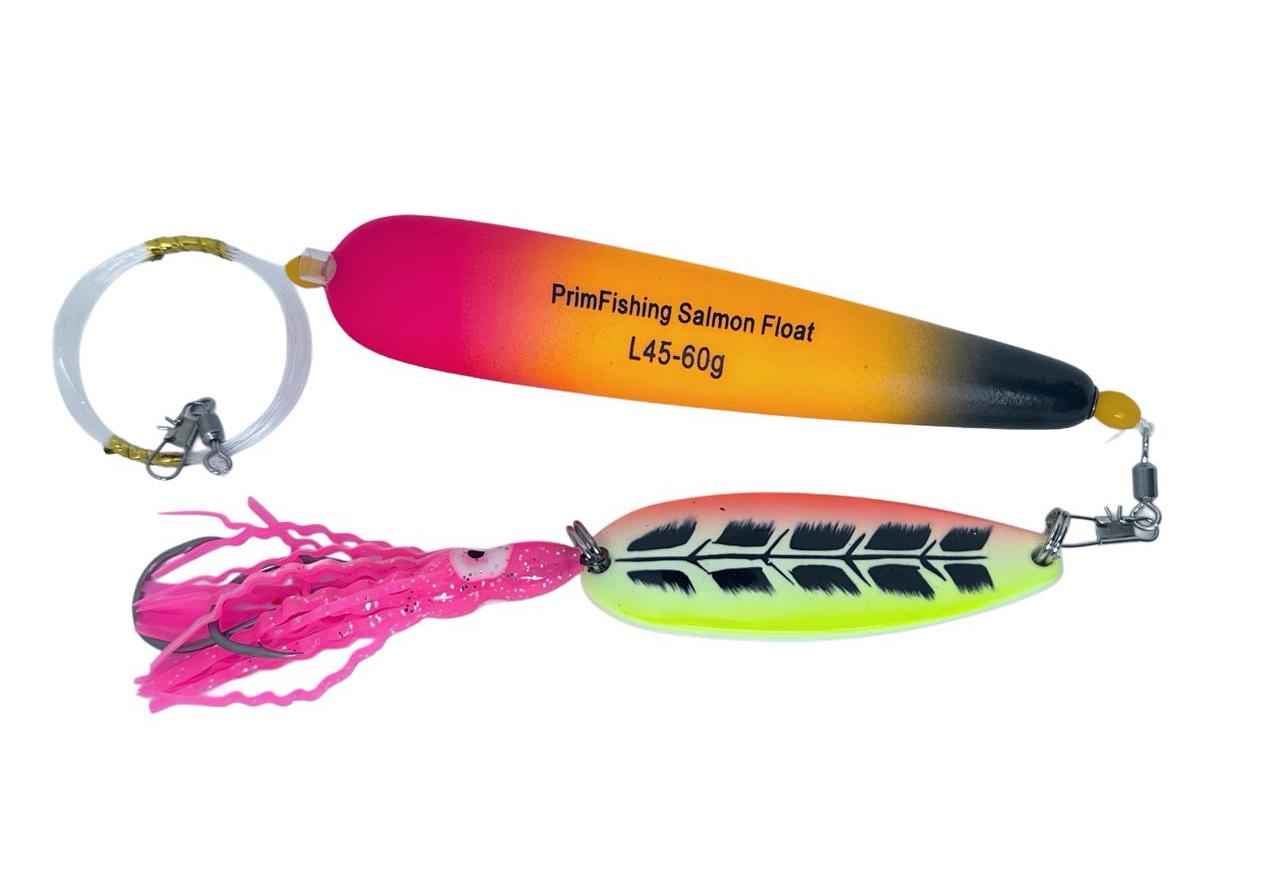Снасть на кету PF Salmon Buster Long Float Set 45g # 1 GOC (с блесной и октопусом)