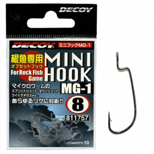 Крючки DECOY MINI HOOK MG-1 #6 (уп.10шт) (811764)