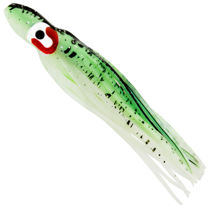 Октопус DELTA 2.5" Mini Squid (75mm) Glow Green/Black Spatter Back 030-82