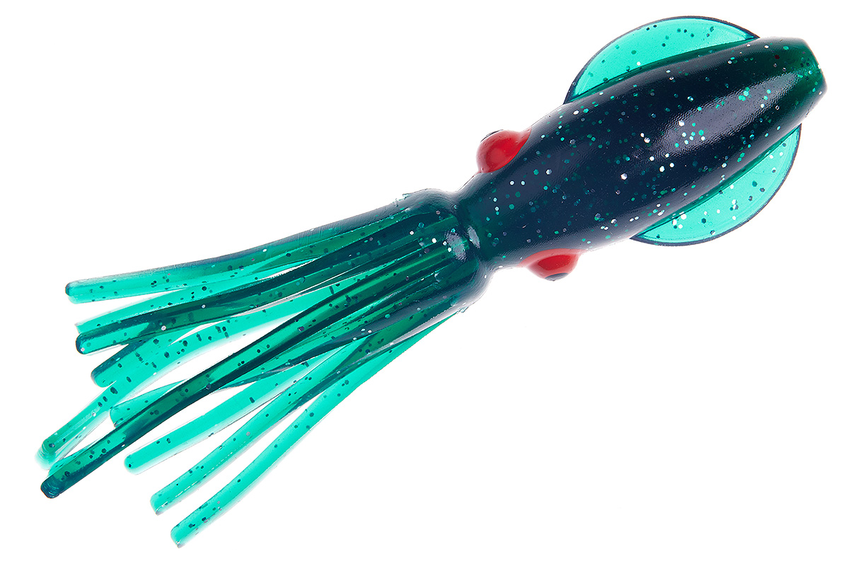 Приманка Higashi Squid 11см #13 Emerald Green/ Silver Flakes