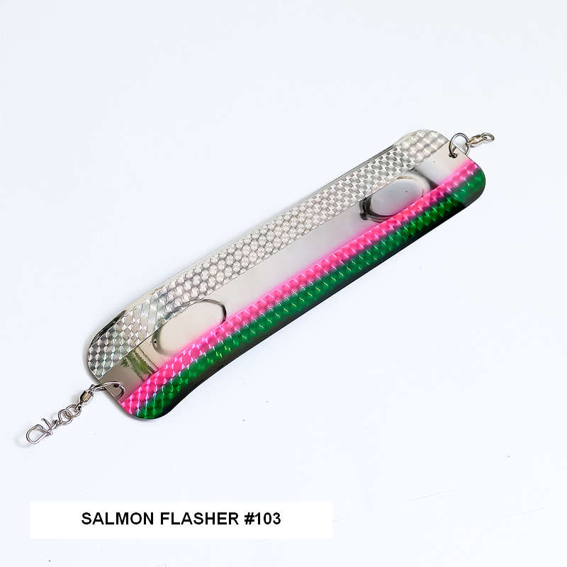 Флешер Salmon Flasher #103 Black Green Pink UV