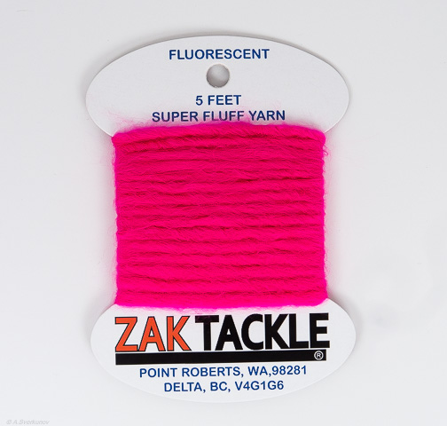 Мохер (пряжа) ZAK TACKLE Super Fluff Yarn 1.5m Hot Pink Z-716