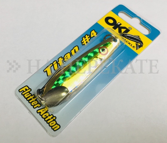 Блесна троллинговая OKI Titan #4 Gold Yellow Green Mist (OTS4-YGM)