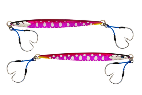 Пилькер JACKALL BamBluz Jig Semilong 150g #Oboro Pink Glow 331059 (СИМА ГОРБУША КЕТА)
