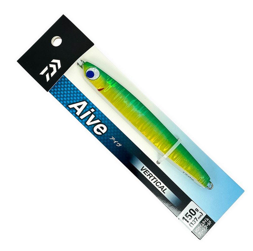 Пилькер DAIWA Aive Vertical 150g #MG Chaim Lime Green Gold 538285 (СИМА. ГОРБУША. КЕТА)