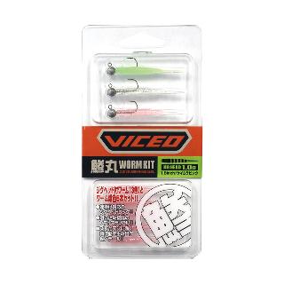 Набор силиконовых приманок с джиг-головками VICEO Ajimaru Warm Kit 1.5g K-Lame VCAJWK15UP