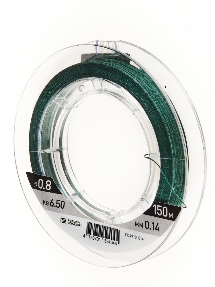 Шнур плетёный Feeder Concept Distance х8 BRAID Dark Green 0.14mm 150m FC4910-014