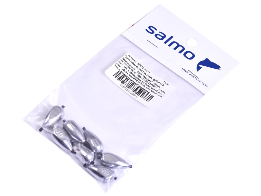 Груз SALMO BULLET на силиконовой трубке 10гр (уп.7шт) SBUS-0100