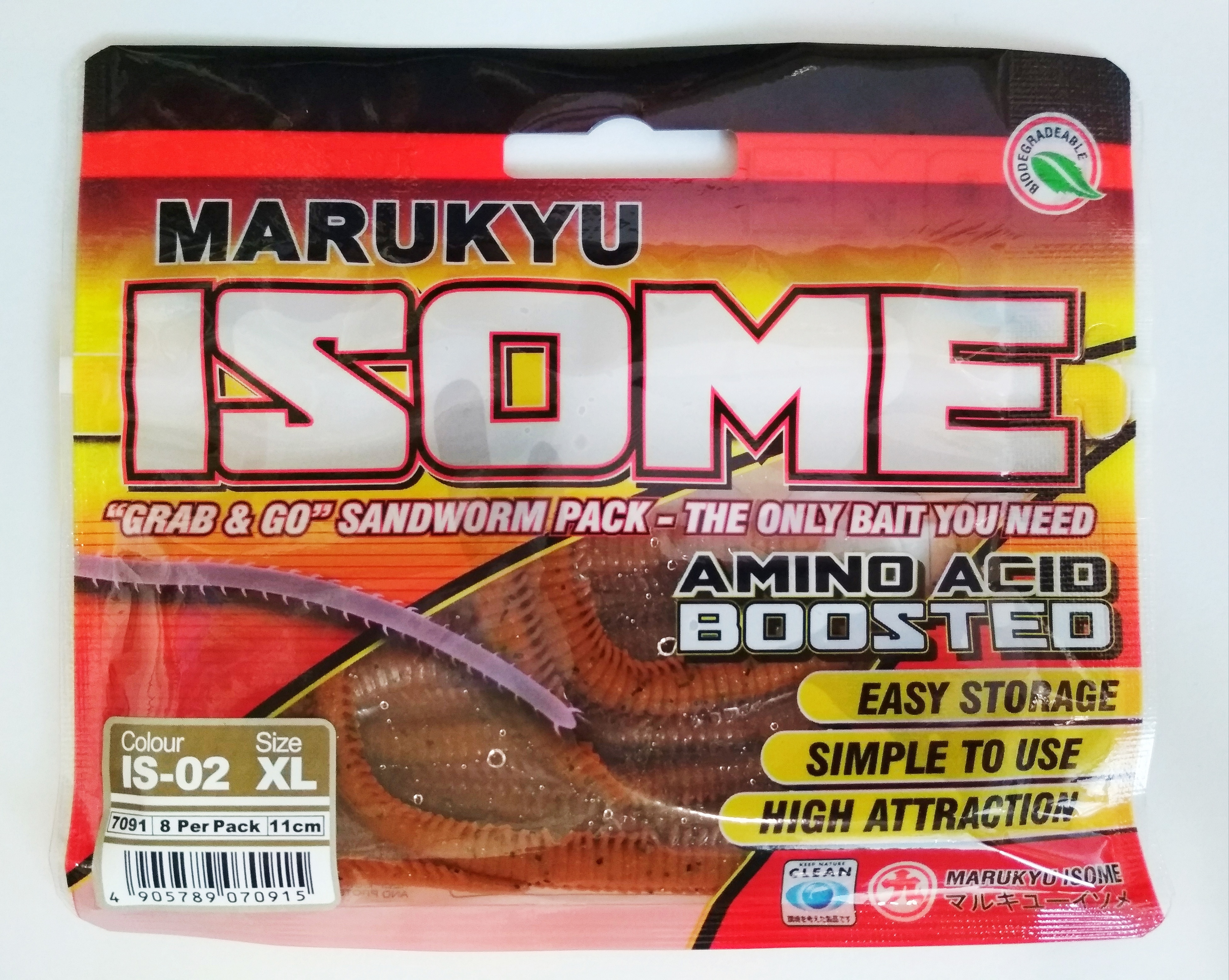 Силиконовые приманки MARUKYU POWER ISOME XL IS-02 #7091 BROWN