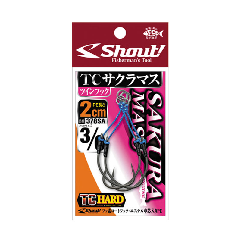 Крючок SHOUT TC Sakura Trout Twin 378SA #3/0 2cm (уп.2шт) 503586