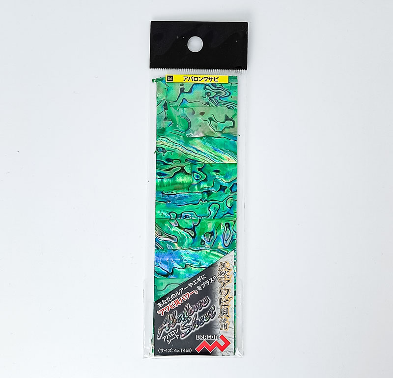 Наклейка голографическая MARUSHIN ABALONE SHEET 4*14.5cm #ABALONE WASABI 141785