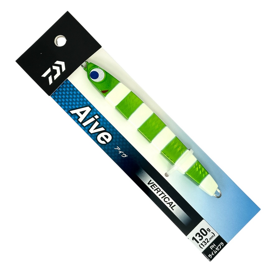 Пилькер DAIWA Aive Vertical 130g #PH Lime Zebra 455100 (СИМА. ГОРБУША. КЕТА)