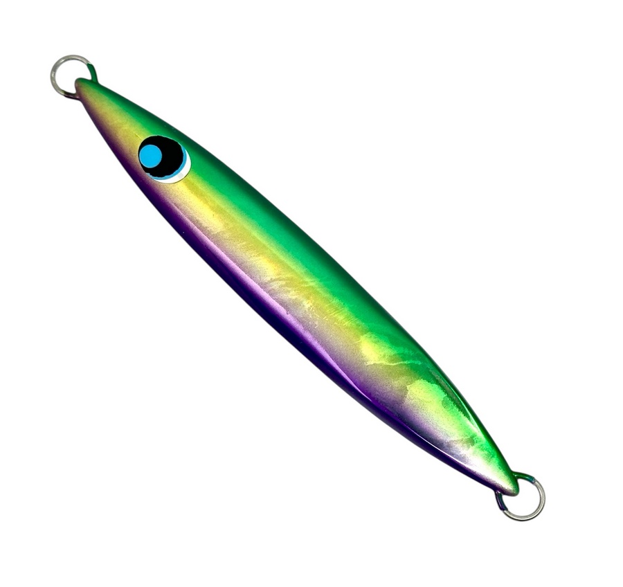 Пилькер UROCO Jig Center Short 145g #248AWG Green Gold Purple/HD Glow 100553 (СИМА. ГОРБУША. КЕТА)
