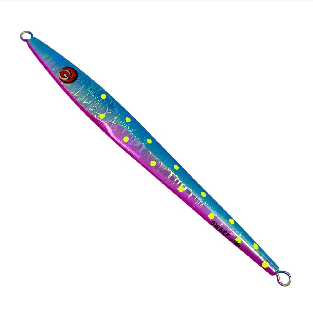 Пилькер CALUCK Sweep Jig 150g #05 Blue Pink Chart Dot 863983 (СИМА. ГОРБУША. КЕТА)