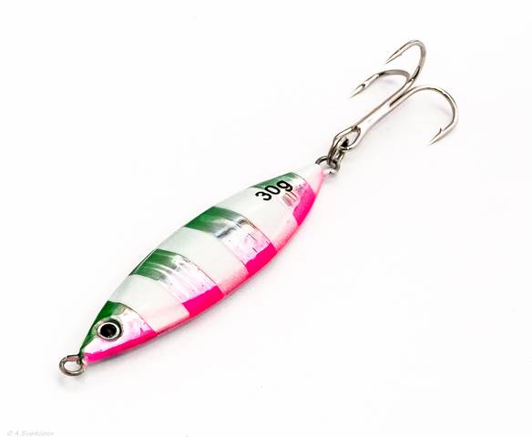 Пилькер Metall Jig Jamper 20gr #302 Green Pink Zebra Glow (149-302)