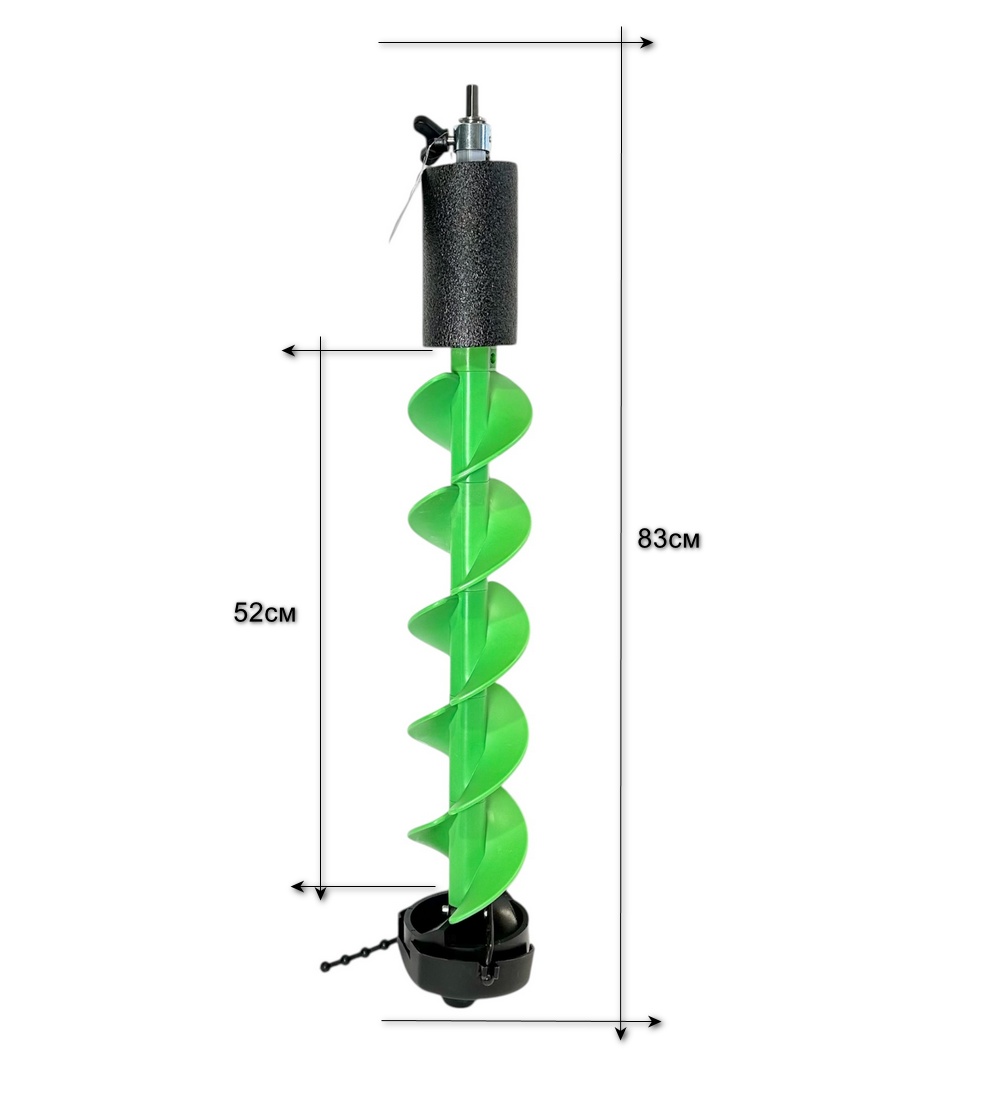 Шнек пластиковый под шуруповерт REDGE ICE DRILLER 130R-83 (правое вращение) 