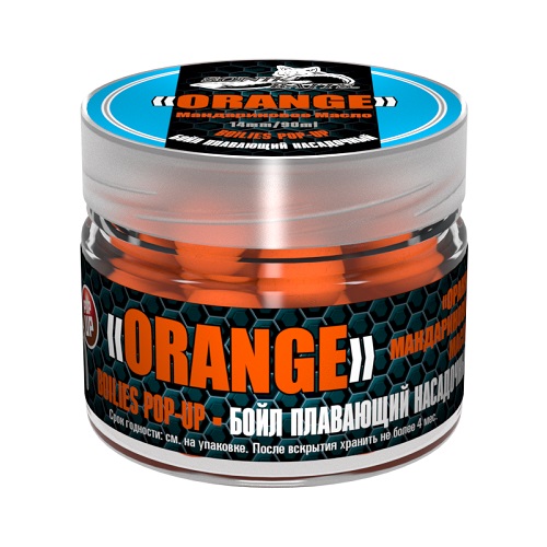 Бойлы насад. плав. Sonik Baits 14мм ORANGE TANGERINE Oil Fluo Pop Ups 90мл (МАНДАРИНОВОЕ МАСЛО)