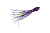 Приманка оснащенная Higashi Soft Octopus 9 Purple #000 HB-007 4/0