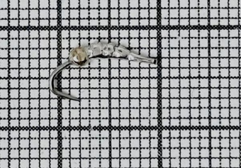 Блесна махалочная Гусеница P (8мм) (латунь+серебро)