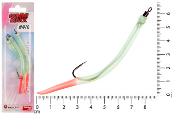 Крючок оснащенный кембриком HIGASHI Gummi Makk 