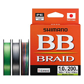 Шнур плетенный Shimano BB BRAID 200m Multicolor #2.0 LD-M64Y 151537