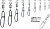 Вертлюг с застежкой UG CRR (черн.) 2х6(тест 80кг) (3шт.) 014798