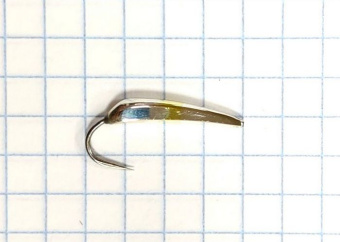 Блесна зубаринно-наважья Лодочка 18мм (серебро-зеленка) (Алексей Л)